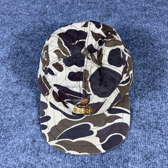 Vintage Young An BASF Hunting Hat Camo Quilted Thinsulate Ear Flap Cap Mens M